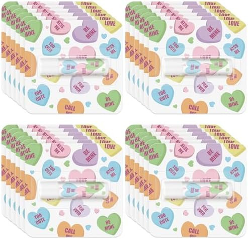 24 Pcs Valentine Lip Balms Bulk Galentine's Day Gifts Valentine's Day Party Favors Pink Heart Tru... | Amazon (US)
