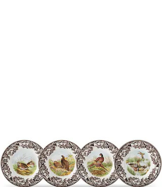 Festive Fall Collection Woodland Canape Plates, Set of 4 | Dillard's
