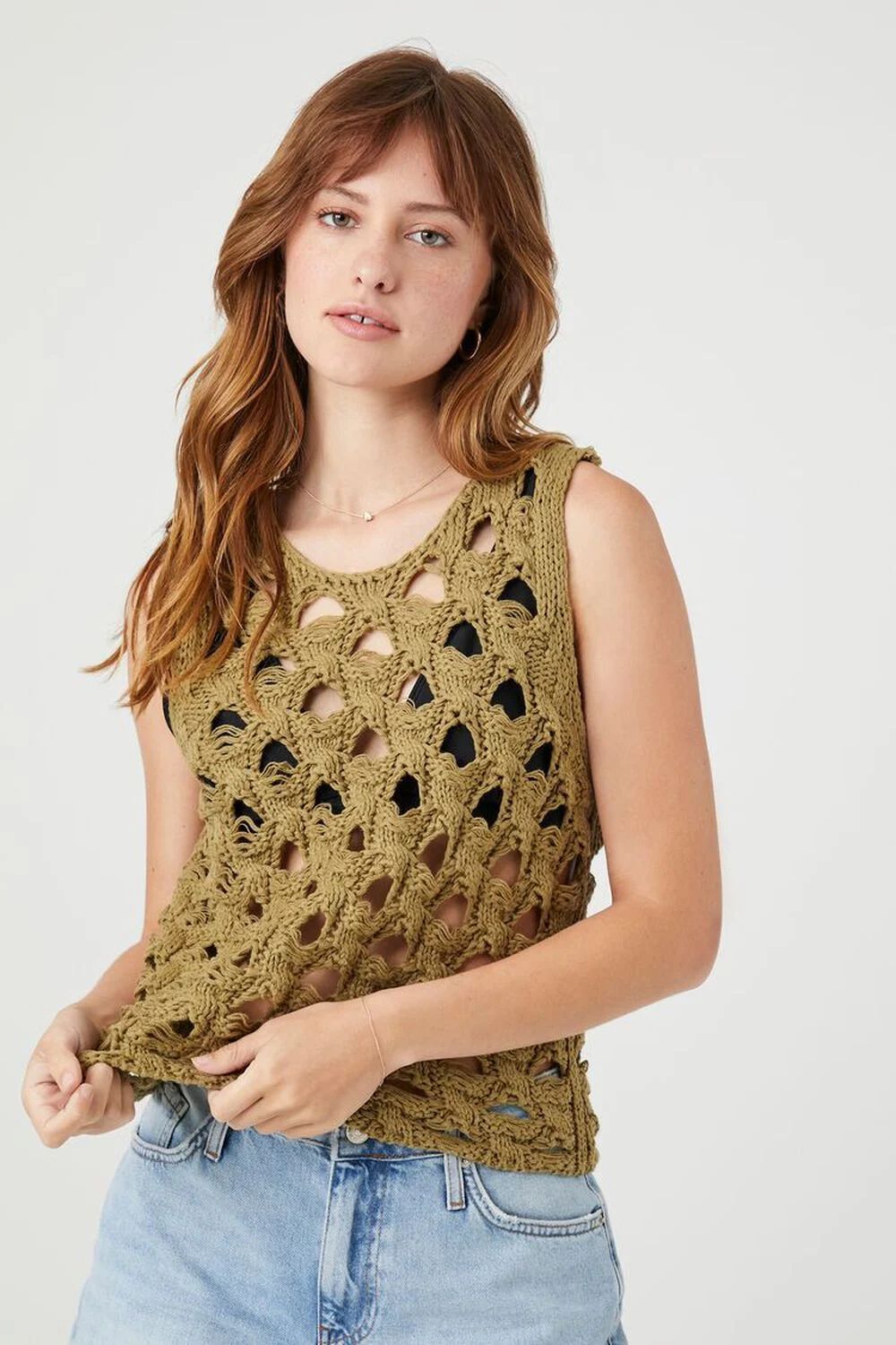Crochet Sweater-Knit Tank Top | Forever 21 (US)