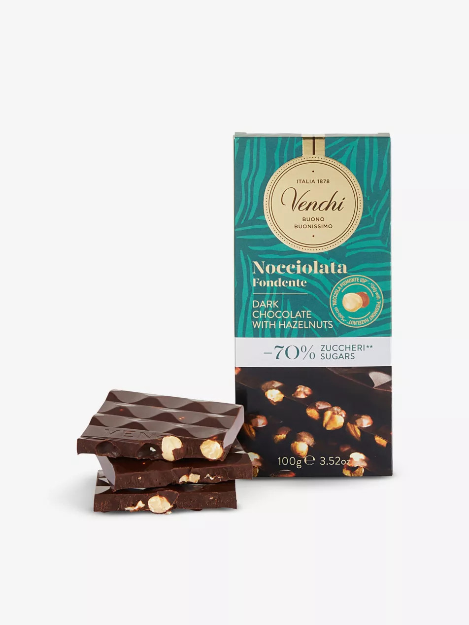 70% less sugar dark chocolate and hazelnut bar 100g | Selfridges