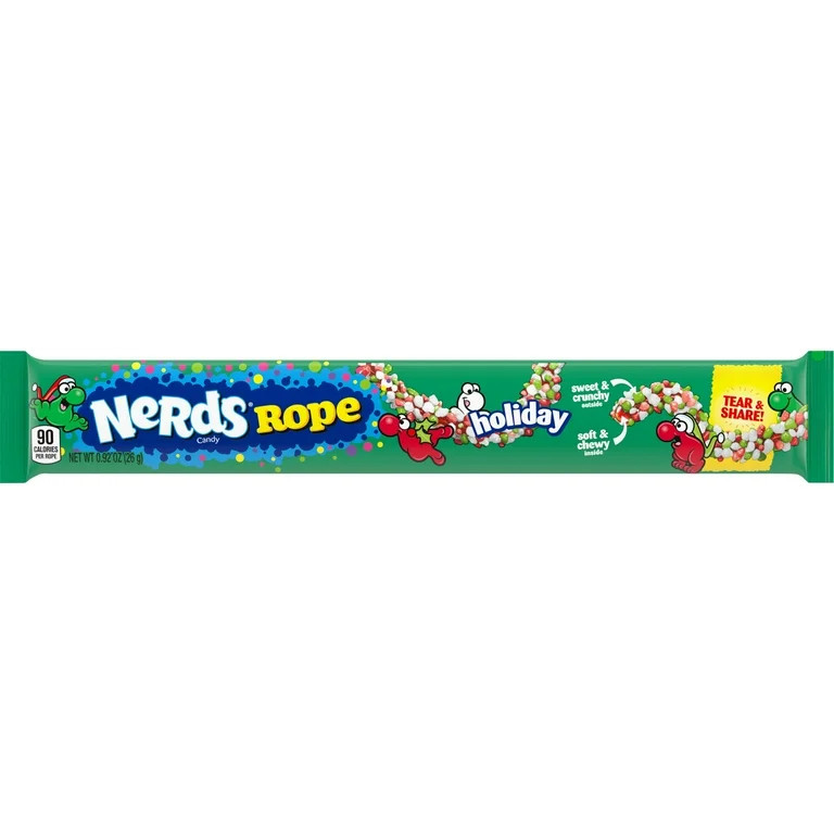 Nerds Holiday Ropes, Individually Wrapped Holiday Candy for Stocking Stuffers, Christmas Candy, H... | Walmart (US)