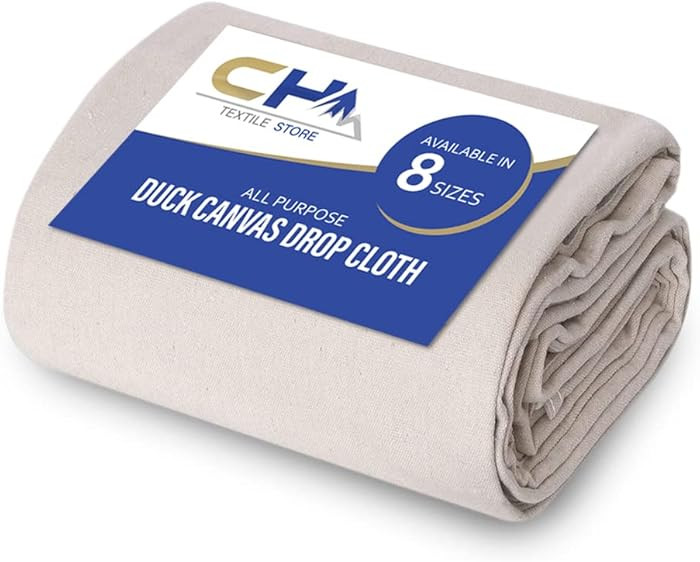 Canvas Drop Cloth for Painting (Size 4 x 15 Feet, Pack of 1) - Pure Cotton Painters Drop Cloth fo... | Amazon (US)