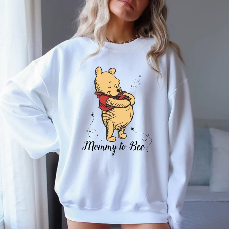 Mommy To Bee Sweatshirt,Disney Pooh Mommy Sweatshirt, Pregnancy Reveal Sweatshirt,Custom Mom Shir... | Etsy (US)