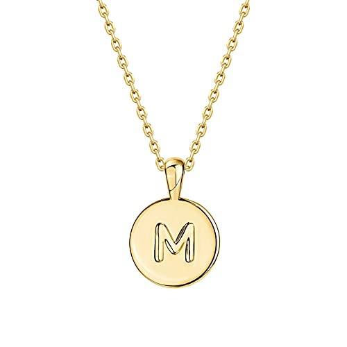 PAVOI 14K Gold Plated Initial Letter Pendant Necklace for Women | Gold Alphabetical Initial Neckl... | Amazon (US)
