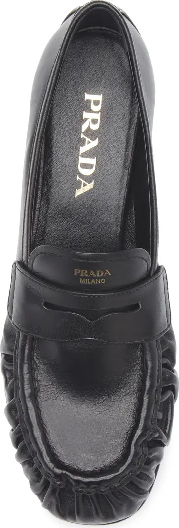 Prada Ruched Toe Penny Loafer (Women) | Nordstrom | Nordstrom