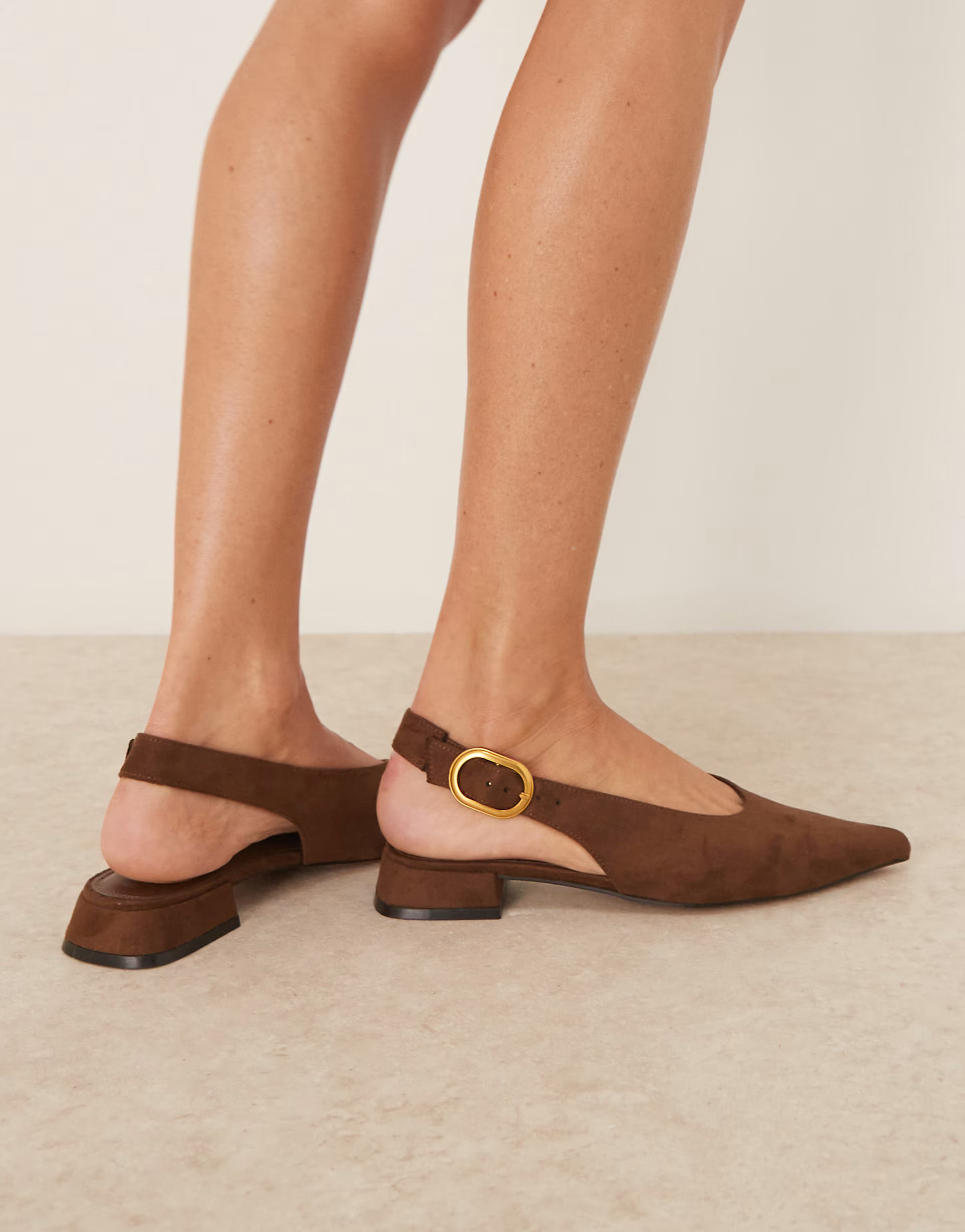 Home› Women› Shoes› ASOS DESIGN Leonora slingback ballet flats in chocolate suedette | ASOS (Global)