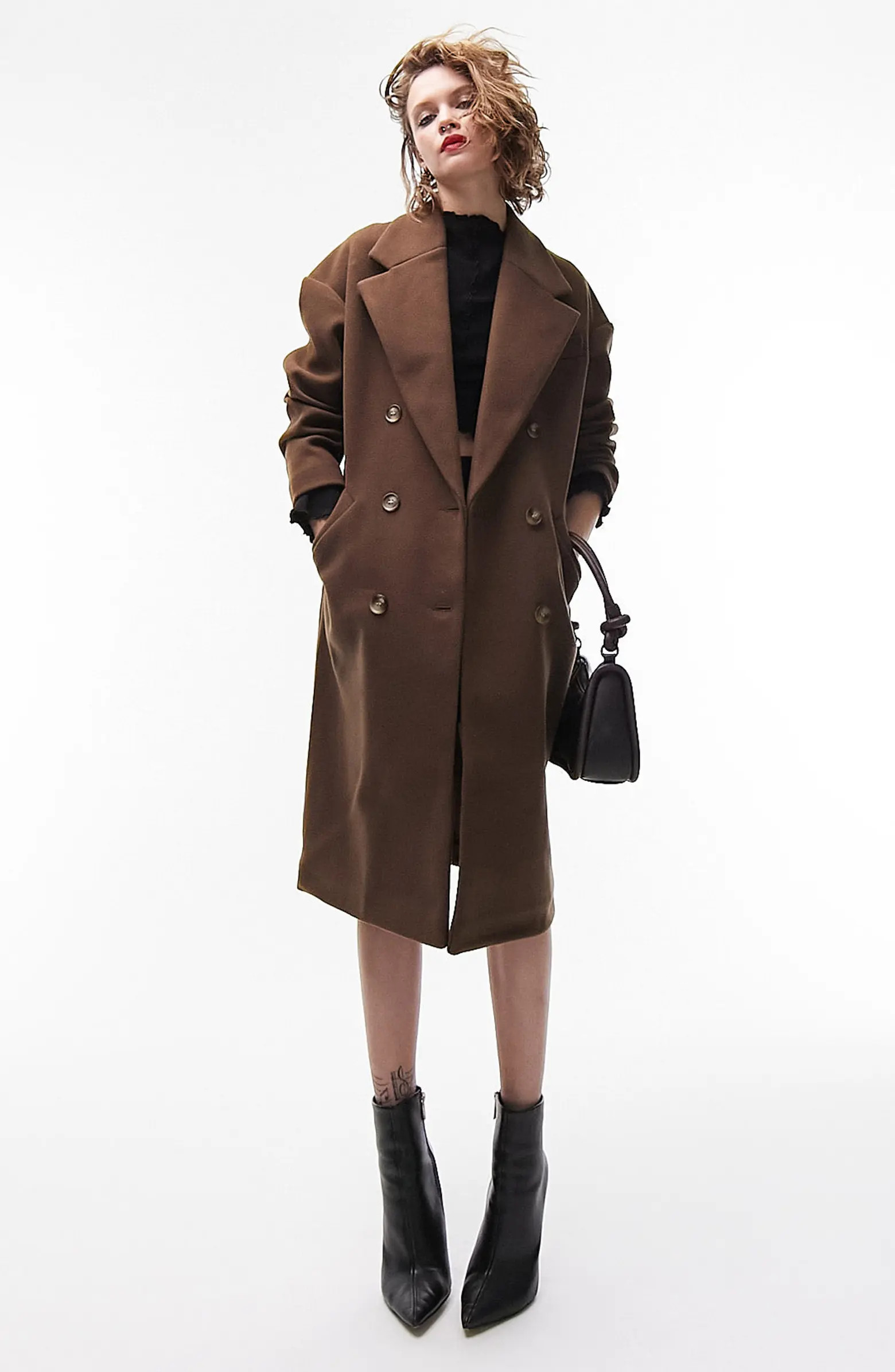 Double Breasted Long Coat | Nordstrom Rack