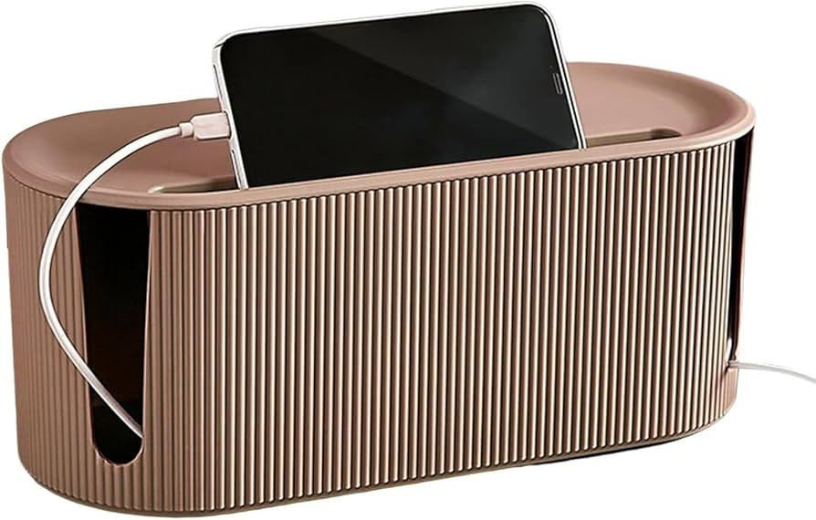 Cable Management Box,Desk Cord Organizer with Groove Cover,Plastic Cord Hider Box,Large Cable Box... | Amazon (CA)