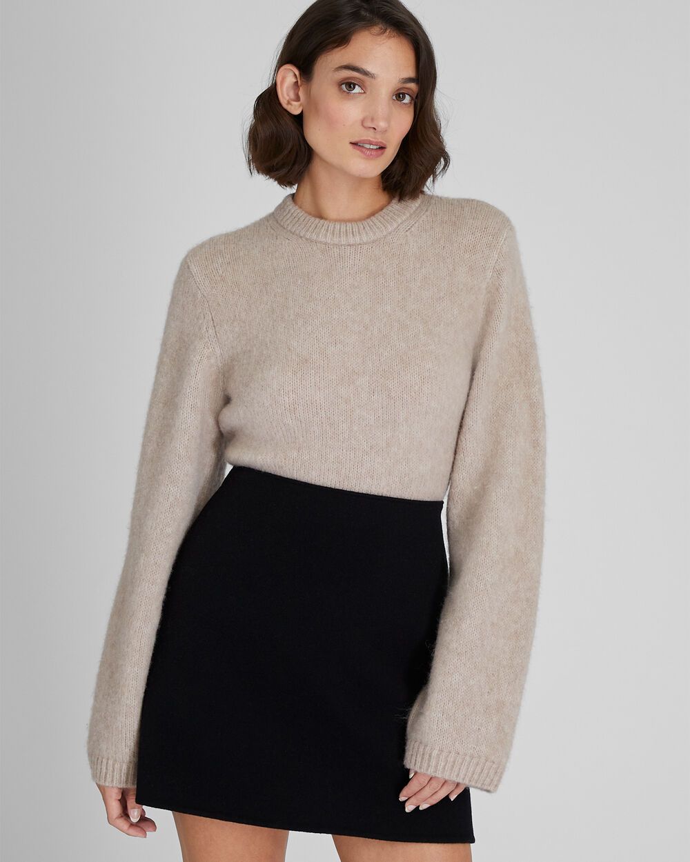 Cropped Relaxed Crewneck Sweater | Club Monaco (Global)