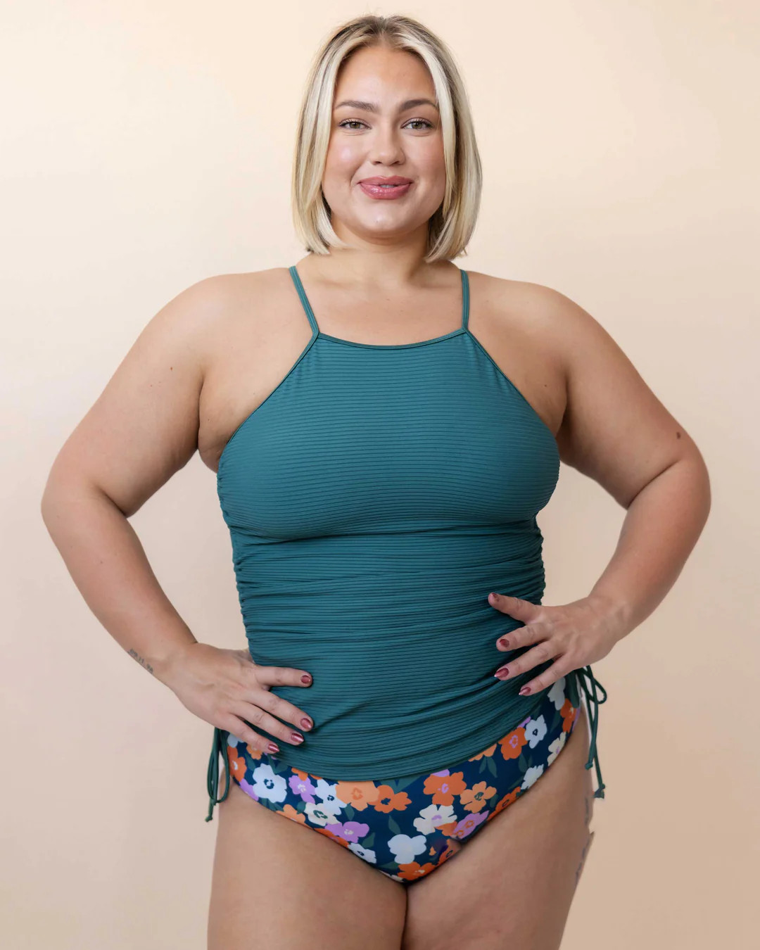 Flat Rib North Shore Drawstring Tankini | Nani Swimwear