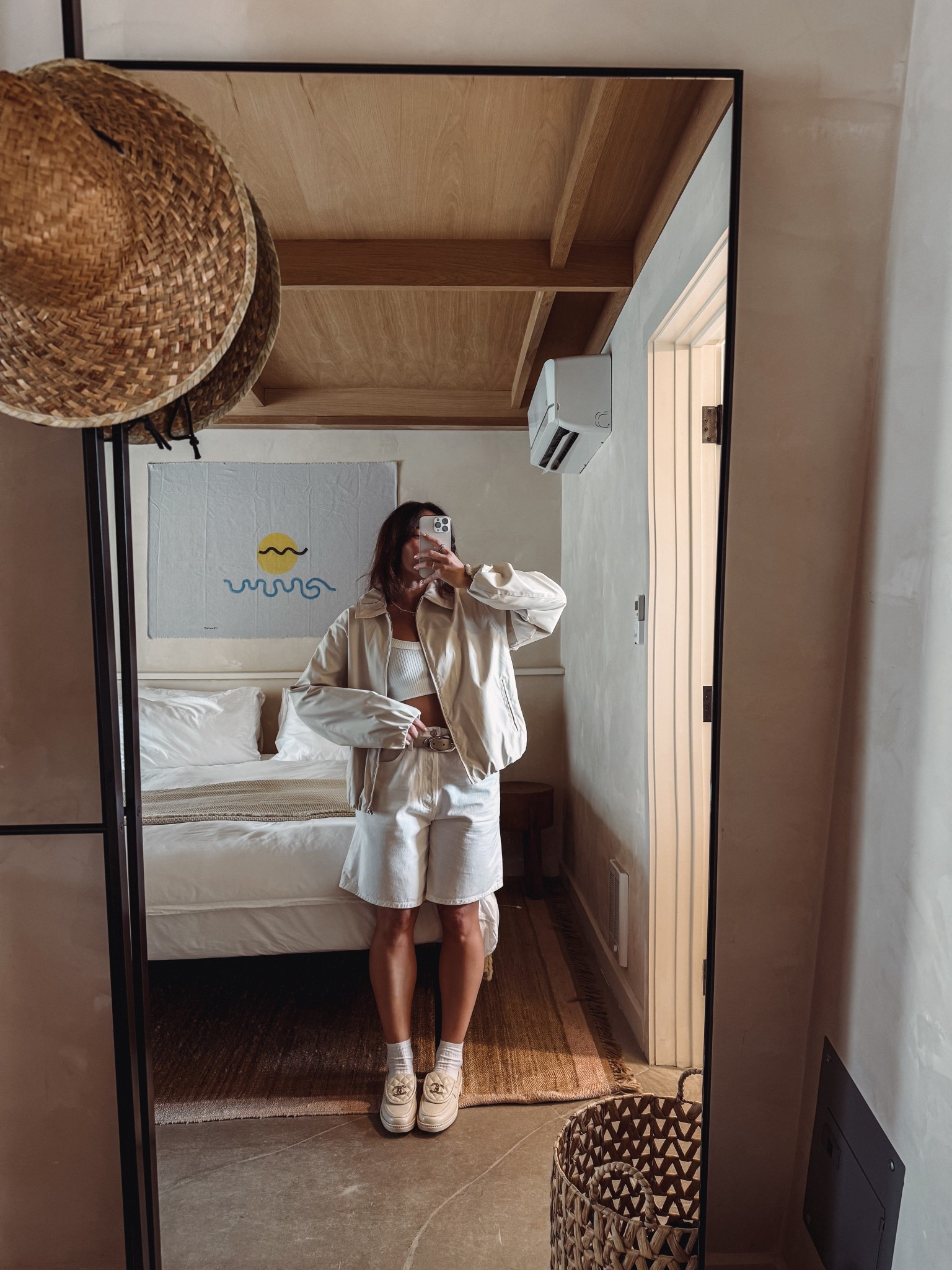 Sized up one in the shorts (I always do in white denim!). Jacket- size medium  

#LTKStyleTip #LTKSeasonal