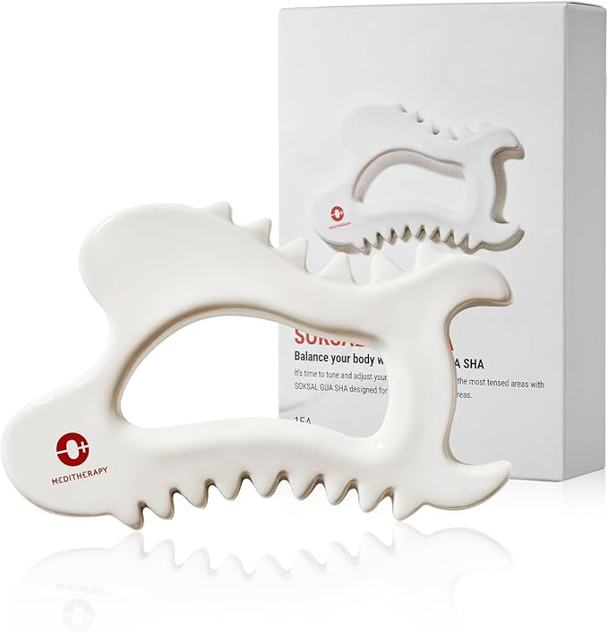 MEDITHERAPY SOKSAL GUASHA,Ceramic Gua Sha,Body Massage Tool, Korean Body Guasha, Guasha Board, Fa... | Amazon (US)