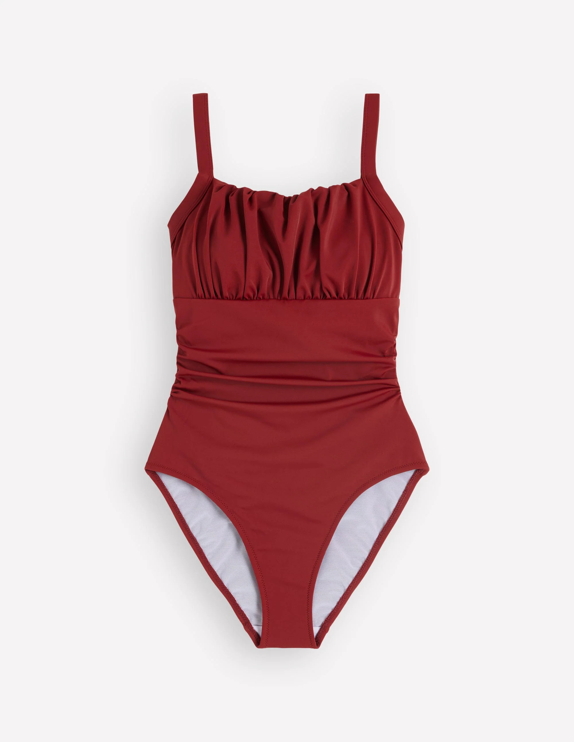 Skiathos Ruched Panel Swimsuit-Paprika | Boden (US)