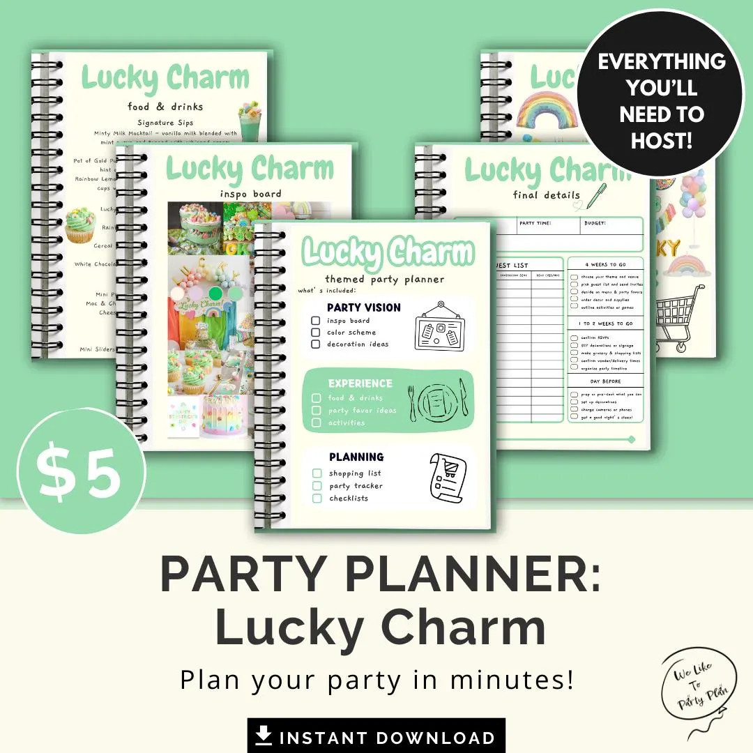 Lucky Charm Party Planner | Instant Download (PDF) | Party Guide - Etsy | Etsy (US)