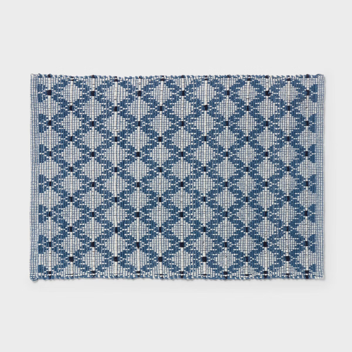 20"x30" Geo Bath Rug Glazed Blue - Threshold™ | Target