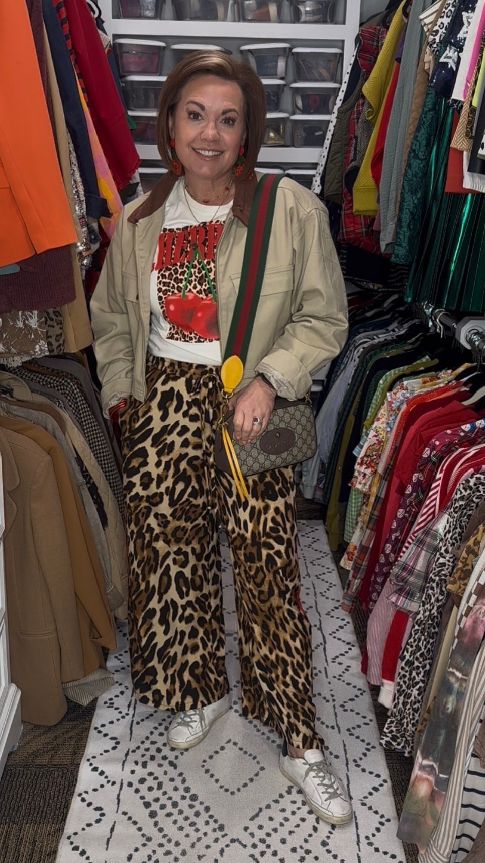 Leopard Print Wide‑Leg Pants Outfit | Casual Chic Everyday Style for Women
Leopard print outfits never go out of style, and this leopard wide‑leg pants outfit is proof you can look effortlessly chic while staying comfortable all day long. These flowy animal print pants are flattering, lightweight, and perfect for creating an easy everyday outfit that works for errands, travel days, casual work settings, or weekend wear.
I styled the pants with a graphic t‑shirt for women to keep the look relaxed, then layered on a neutral utility jacket for a polished, transitional vibe. White sneakers make this outfit practical and walkable, while a crossbody handbag with a statement strap adds a designer‑inspired touch and pulls the whole look together.
This is the kind of outfit that checks all the boxes: casual chic outfit, comfortable fashion for women, over 40 fashion inspiration, and elevated everyday style. Leopard print acts as a neutral, making it easy to mix and match with closet staples year‑round—perfect for fall outfits, spring layering outfits, and travel outfits.
If you’re searching for leopard print pants outfit ideas, wide‑leg pants outfits for women, casual outfits with sneakers, graphic tee outfit ideas, or everyday mom outfits, this look is a must‑save. All items are linked so you can easily recreate this stylish yet comfortable outfit.

#LTKOver40 #LTKMidsize #LTKootd