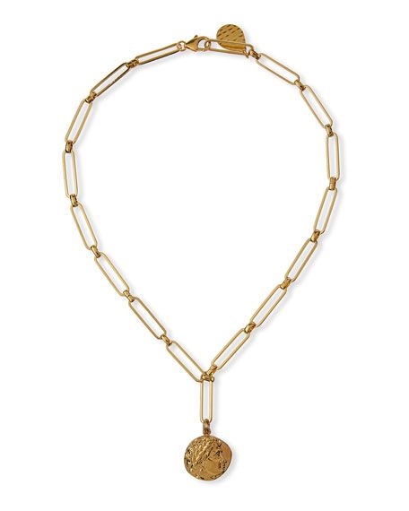 Devon Leigh 24k Gold-Plate Coin Pendant Necklace | Neiman Marcus