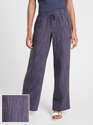 Cabo Linen Textured Wide Leg Pant | Athleta