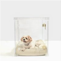 Medium Clear Modern Dog Crate To Gate, Acrylic Lucite Pet Kennel | Etsy (US)