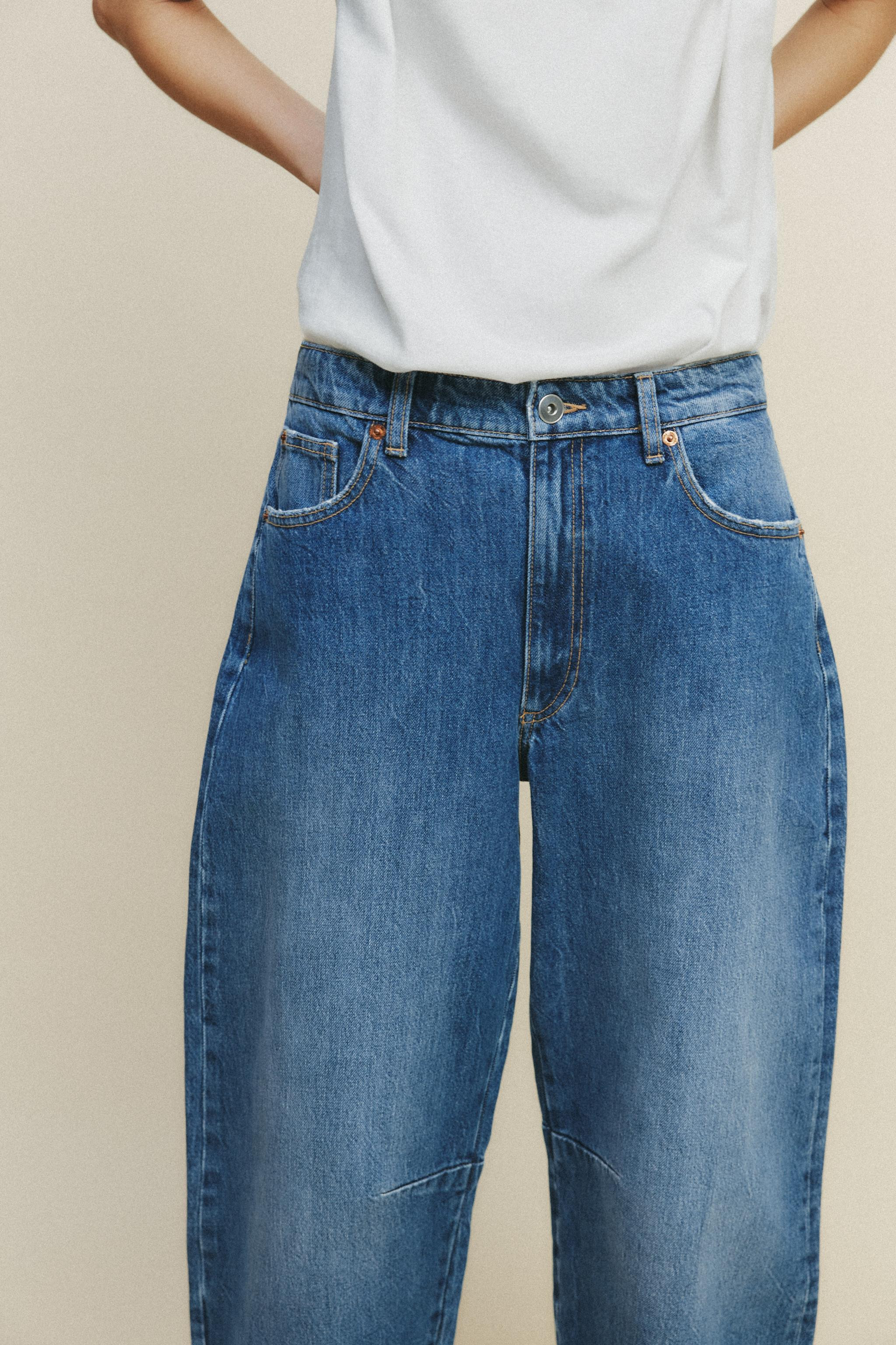 TRF MID-RISE BAGGY BALLOON JEANS | Zara US