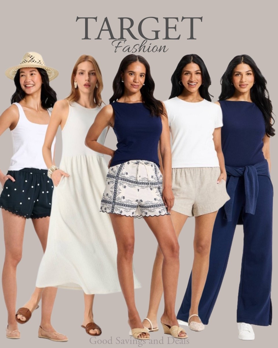 New women’s fashion at Target. Outfit ideas for summer. Navy and white outfit ideas. Ootd. 

#LTKgrwm #LTKSaleAlert #LTKootd