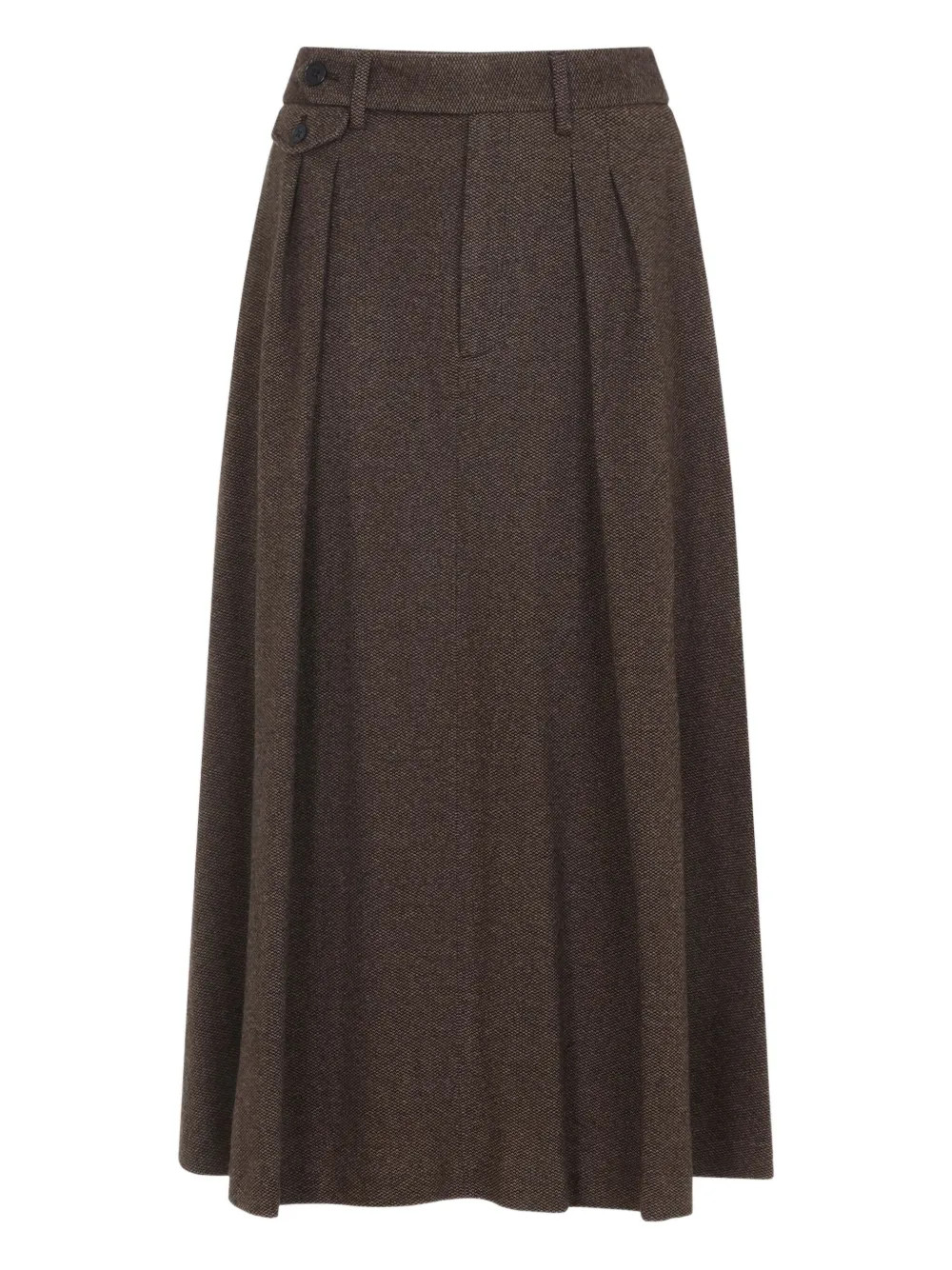 Ralph Lauren Collection Pleated Tweed Skirt | Brown | FARFETCH KW | Farfetch Global