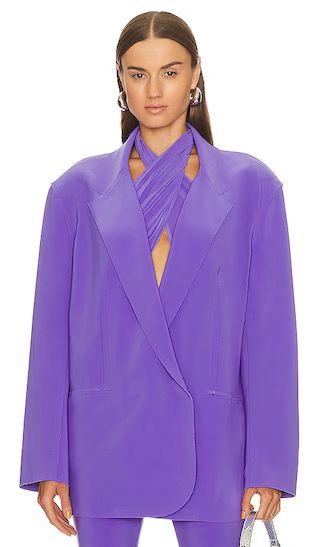 x REVOLVE Oversized Double Breasted Jacket in Grape | Revolve Clothing (Global)