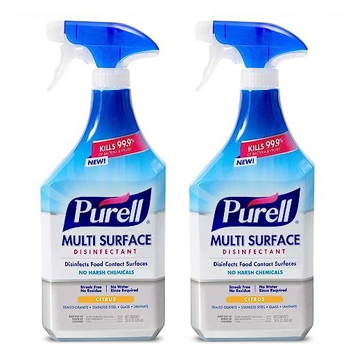 PURELL Multi Surface Disinfectant Spray, Citrus Scent, 28 fl oz Capped Bottle with Spray Trigger ... | Amazon (US)