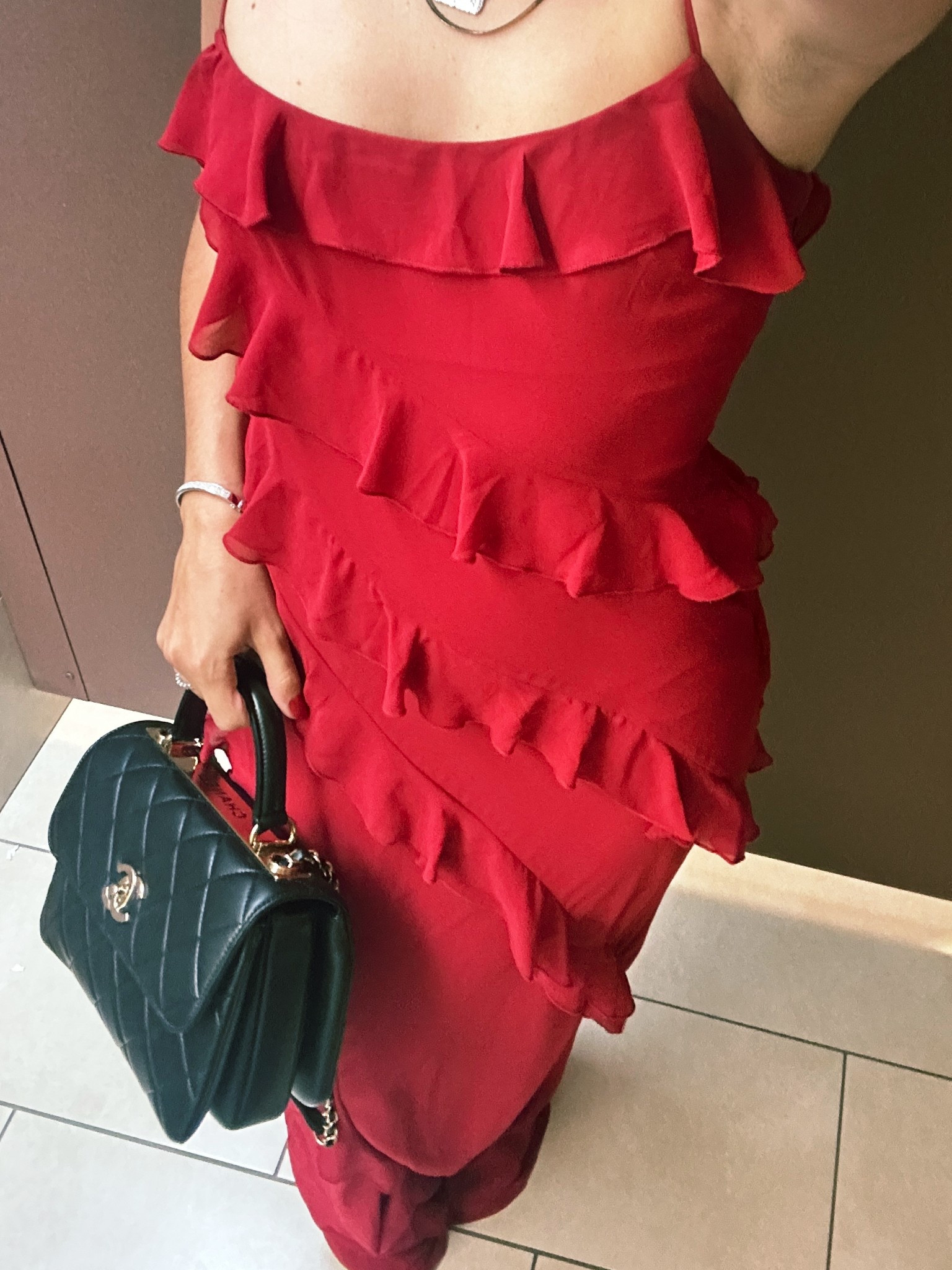 Red ruffle wedding guest dress from Lovers and Friends ❤️

#LTKWedding #LTKParties #LTKPetite