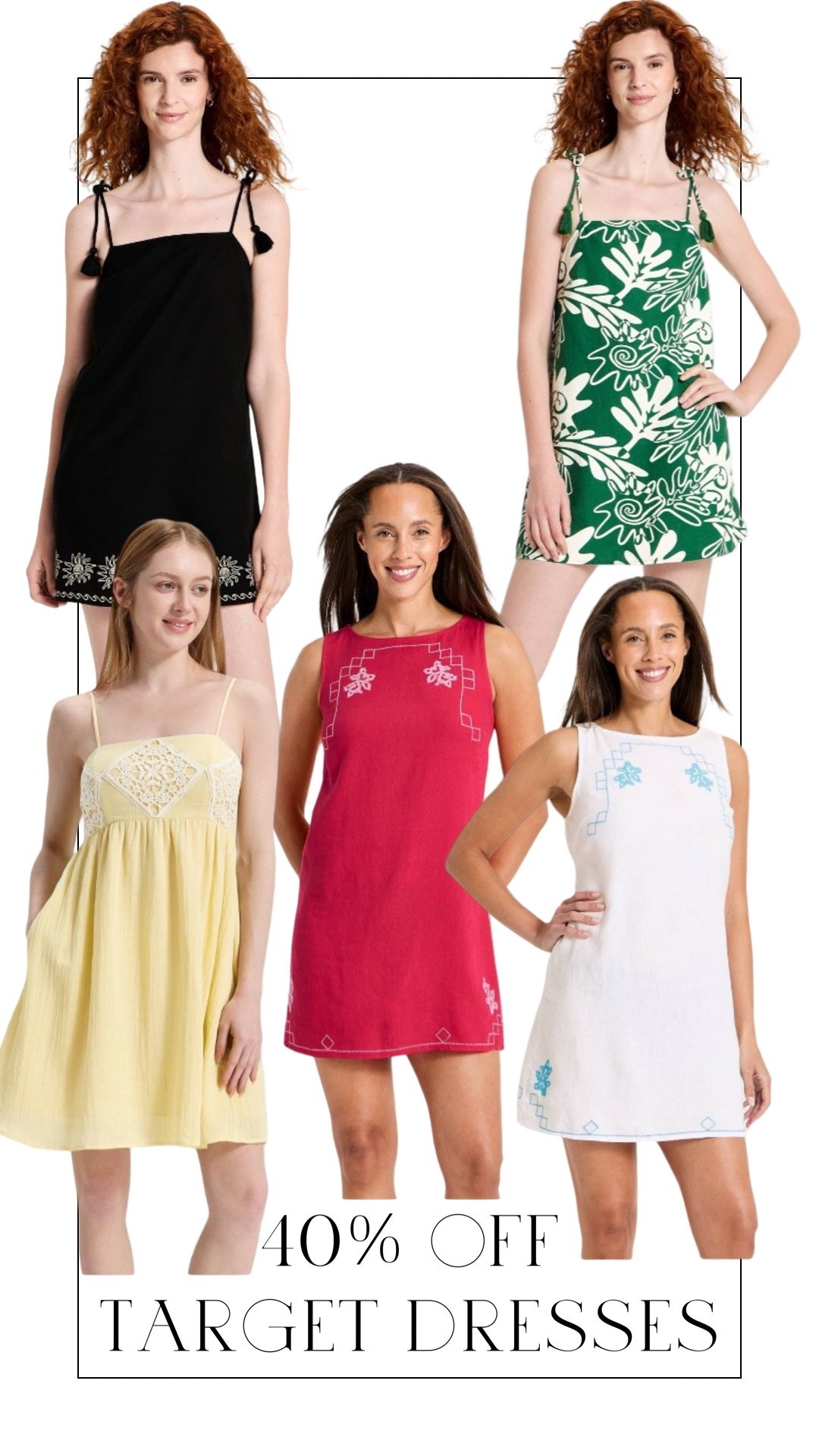 40% off Target dresses!

#sale #deals #summerstyle
#target #targetfinds #summeroutfit #vacationoutfit

Summer style, vacation outfit, deals Target

#LTKMidsize #LTKPlusSize #LTKSaleAlert