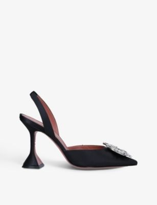 Begum slingback satin heels | Selfridges