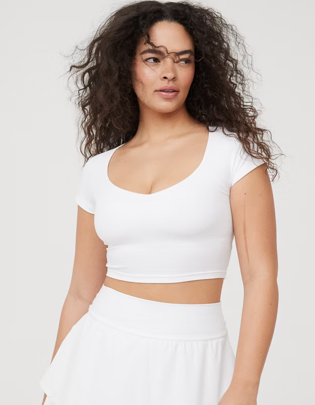 OFFLINE By Aerie Real Me Sweetheart Cropped T-Shirt | Aerie