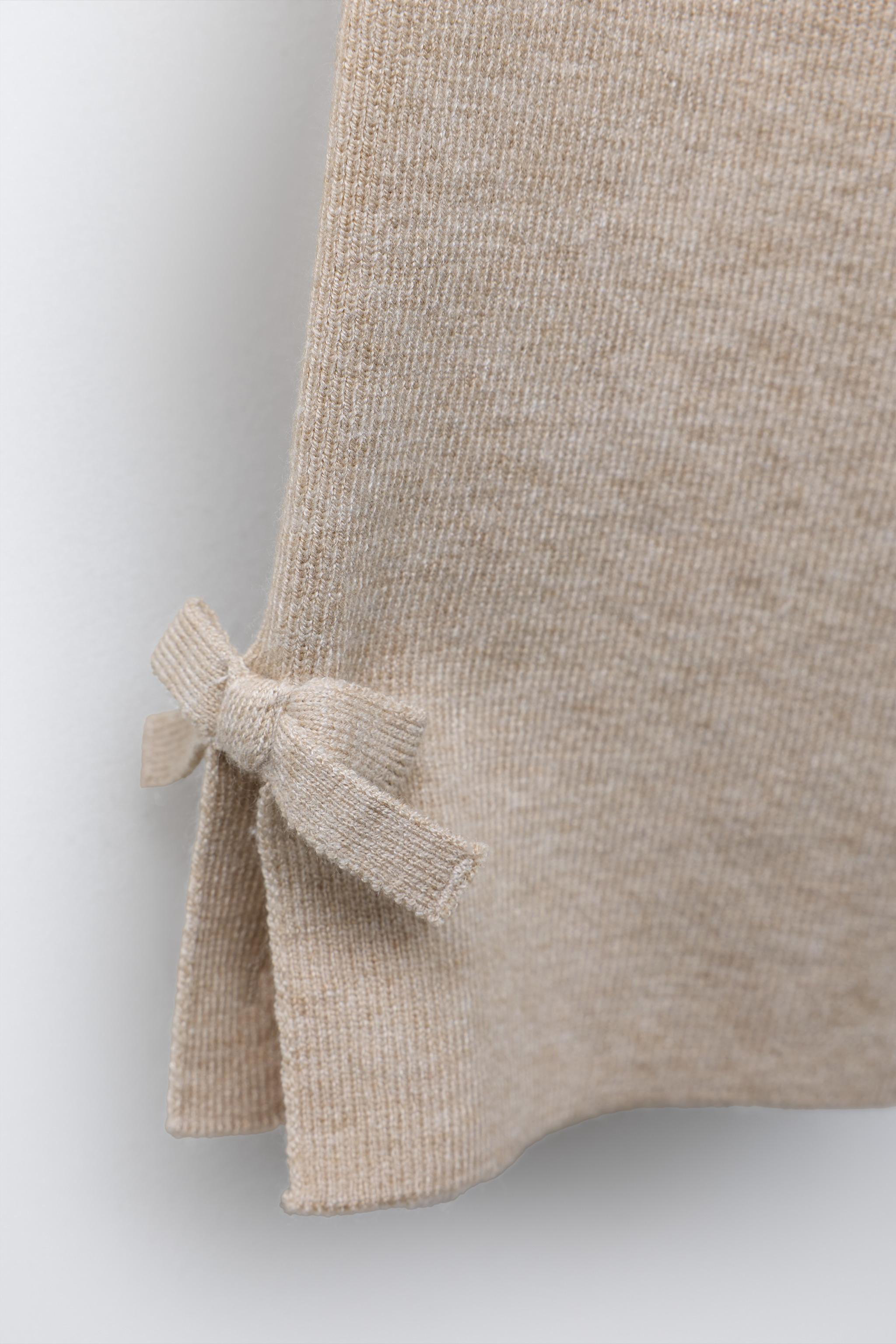 KNIT CULOTTES WITH BOWS | Zara UK