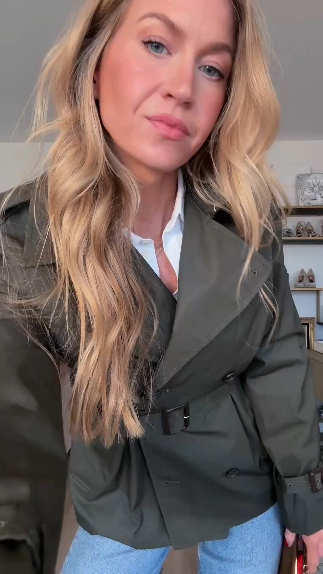 I’ve this cropped olive trench coat! Wearing S, run TTS  

#LTKgrwm #LTKootd #LTKdayinmylife