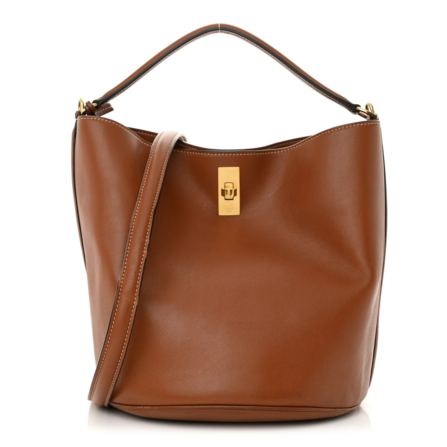 Smooth Calfskin Bucket 16 Bag Tan | FASHIONPHILE (US)
