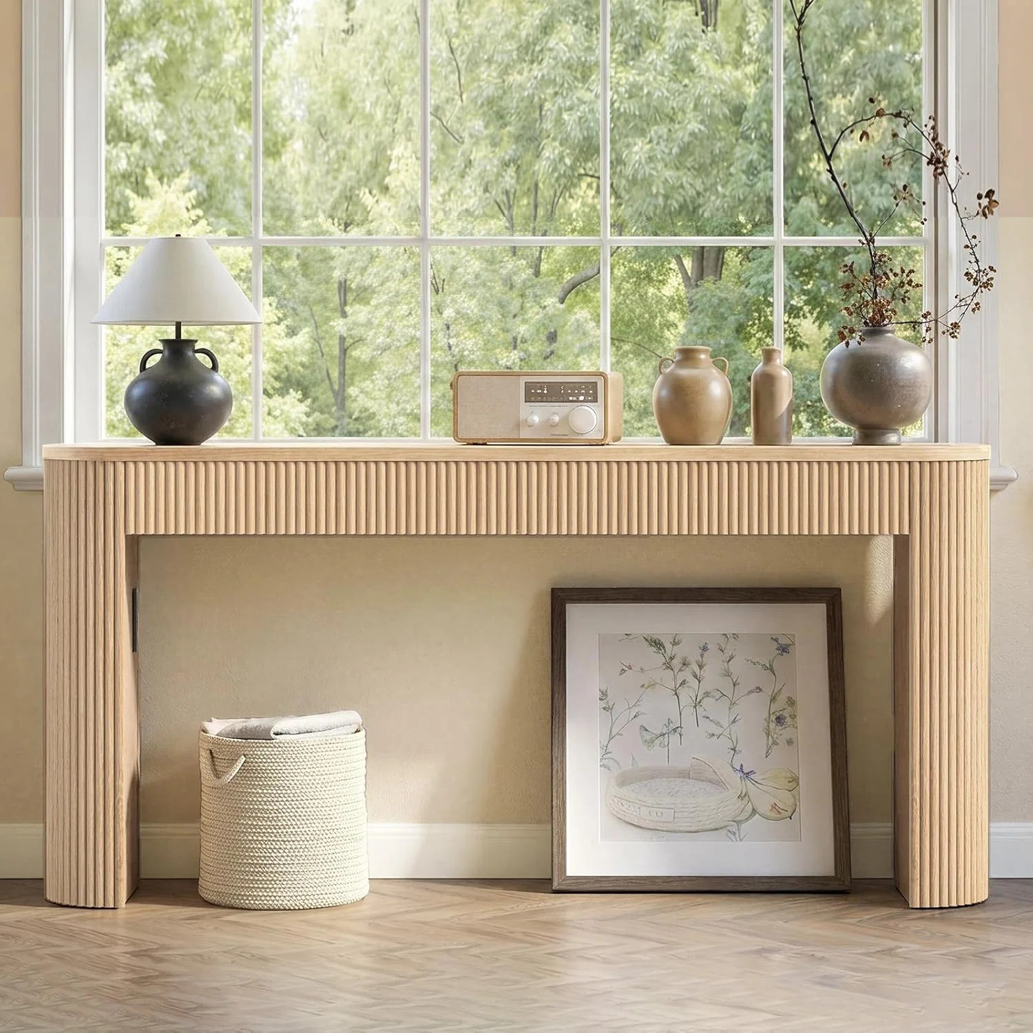Latitude Run\u00ae 63" Fluted Console Table With 2 Drawers | Wayfair | Wayfair North America