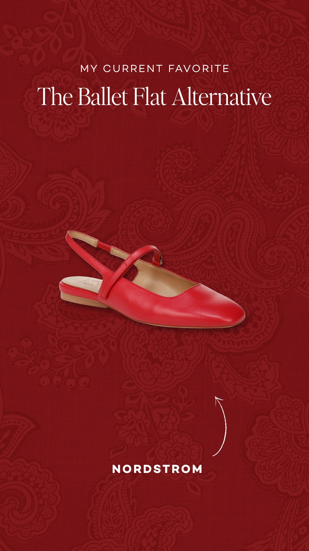My current favorite ballet flat alternative 🩰 Slingback style, comfortable, and goes with everything from jeans to dresses.

#nordstrom #balletflats #fallshoes #closetstaple