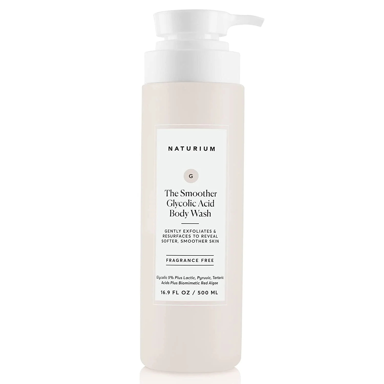 Naturium The Smoother Glycolic Acid Exfoliating Body Wash, Soft & Smoothing Cleanser, 16.9 oz | Walmart (US)