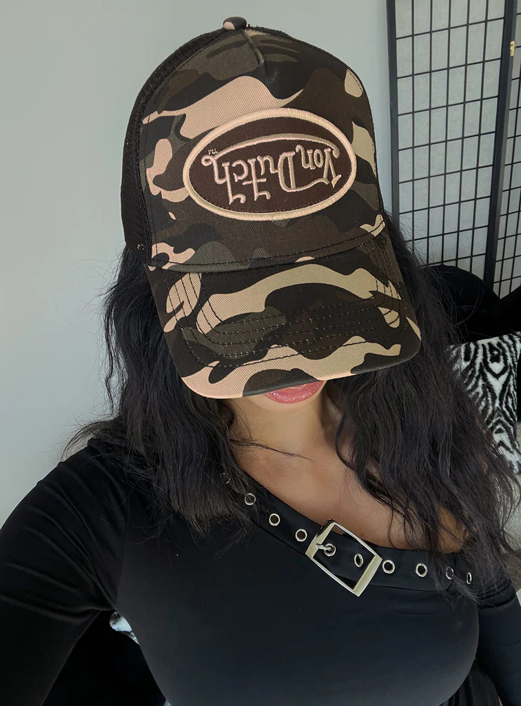 Von Dutch Multi Trucker Hat Brown Camo | Princess Polly US