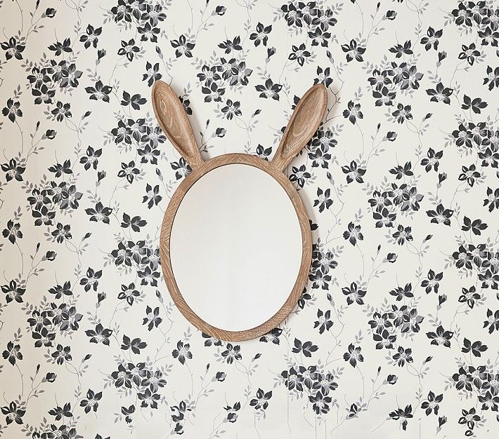Emily & Meritt Wood Bunny Mirror | Pottery Barn Kids