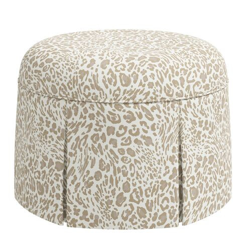 Liza Pounce Skirted Ottoman | One Kings Lane