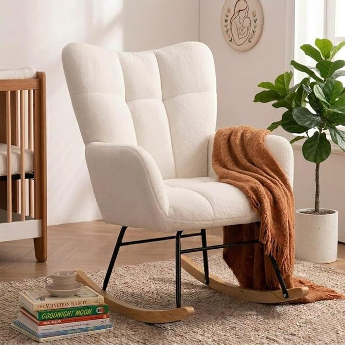 Nursery Rocking Chair, Rocking Chairs for Nursery, Baby Rocker Chair, Glider Rocker, Anti-Tip Saf... | Amazon (US)