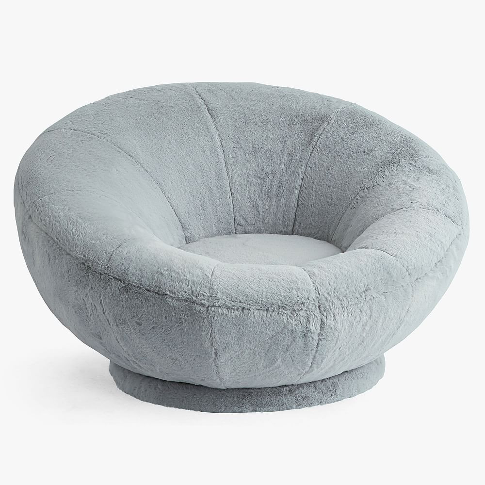 Faux Fur Quarry Groovy Swivel Chair | Pottery Barn Teen