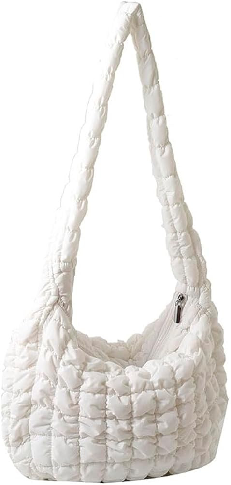 Quilted Puffer Tote Bags for Women Lightweight Quilted Padding Shoulder Bag Satchel Handbag Zip P... | Amazon (US)