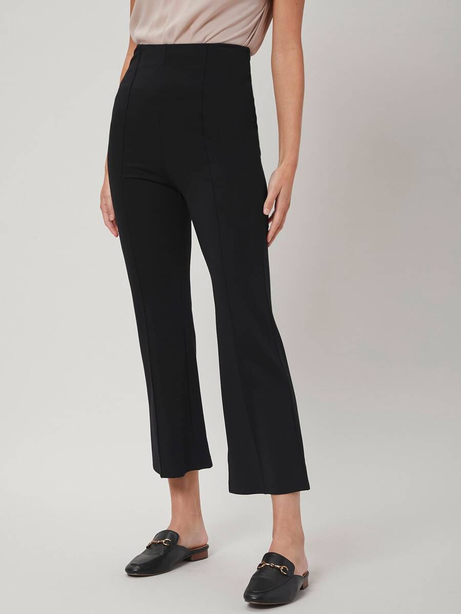 MOTF PREMIUM VISCOSE CROPPED FLARE LEG PANTS | SHEIN