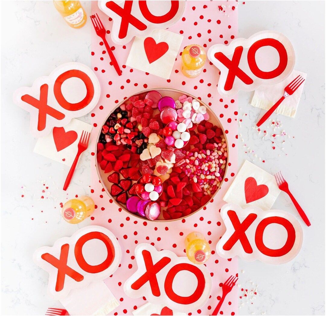 Tableware Set for Valentines Day PLATES NAPKINS RUNNER - Etsy | Etsy (US)