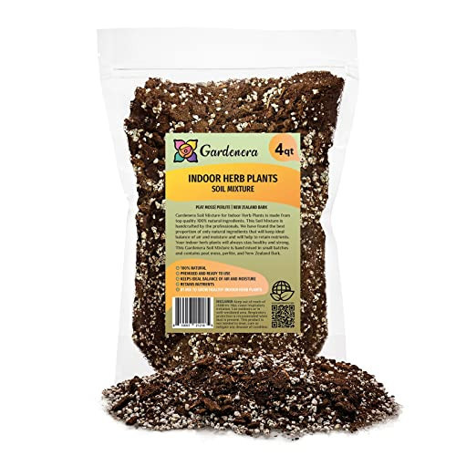 Gardenera Indoor Herb Soil Mixture - Specially Blended for Growing Kitchen Plants, 4 Quart Bag | Amazon (US)