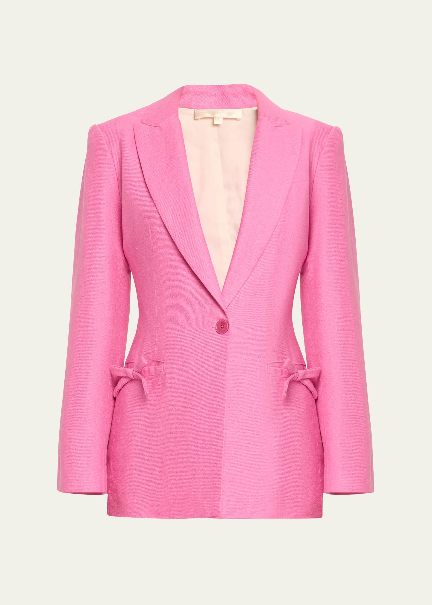 LoveShackFancy Lamia Linen-Blend Suiting Jacket | Bergdorf Goodman