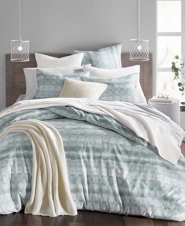 Shibori Plaid Duvet Cover, Twin, Created for Macy's | Macys (US)