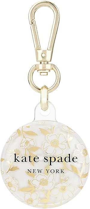 kate spade new york AirTag Holder with Gold Ring Clip - Protective Case for Apple AirTag - Sunshi... | Amazon (US)